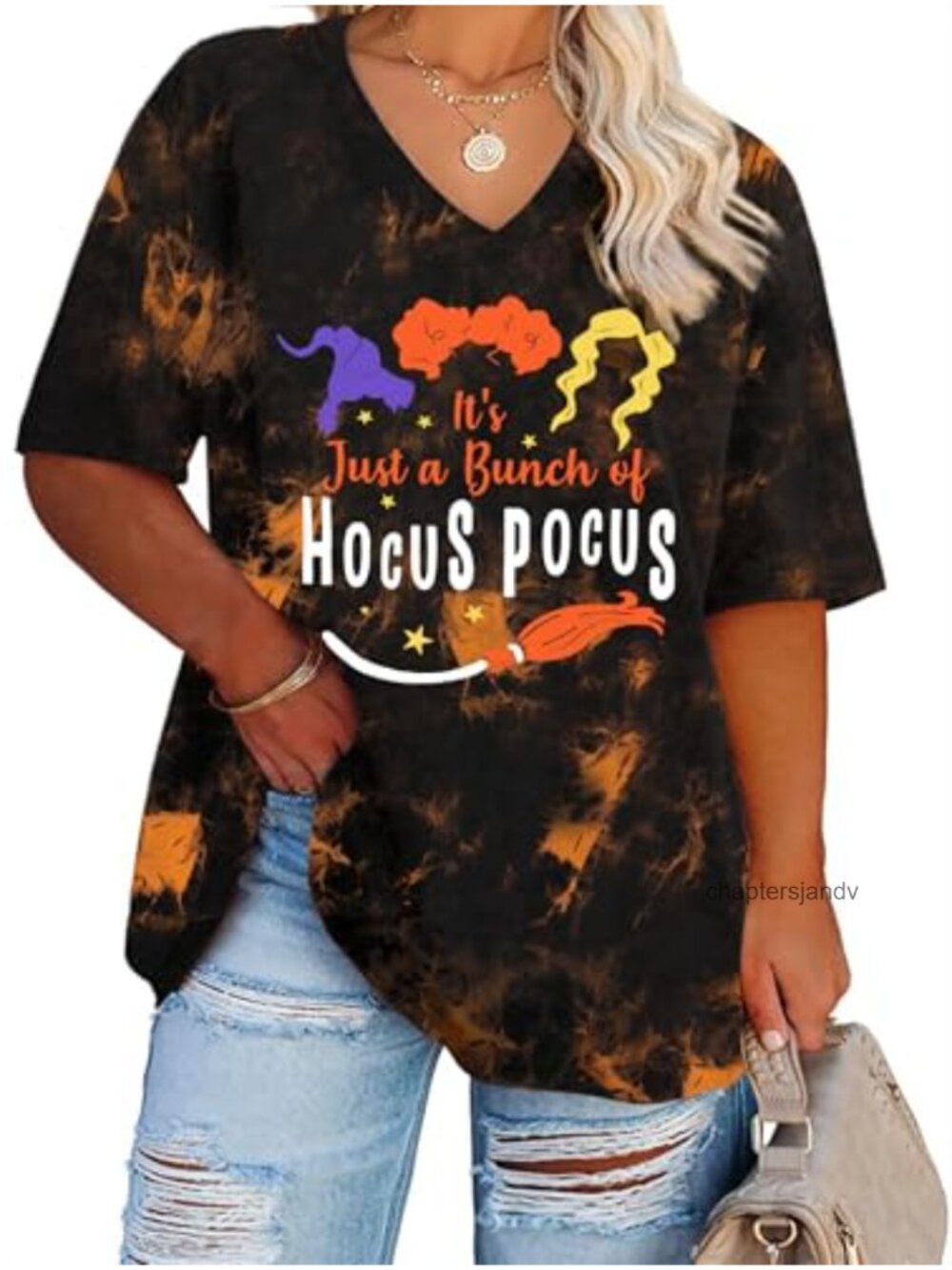 Plus Size Halloween T-Shirt Hocus Pocus Squad Sanderson Sisters Oversized Tee